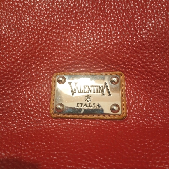 Valentina Italia Red Leather Shoulder Bag - Picture 6 of 12